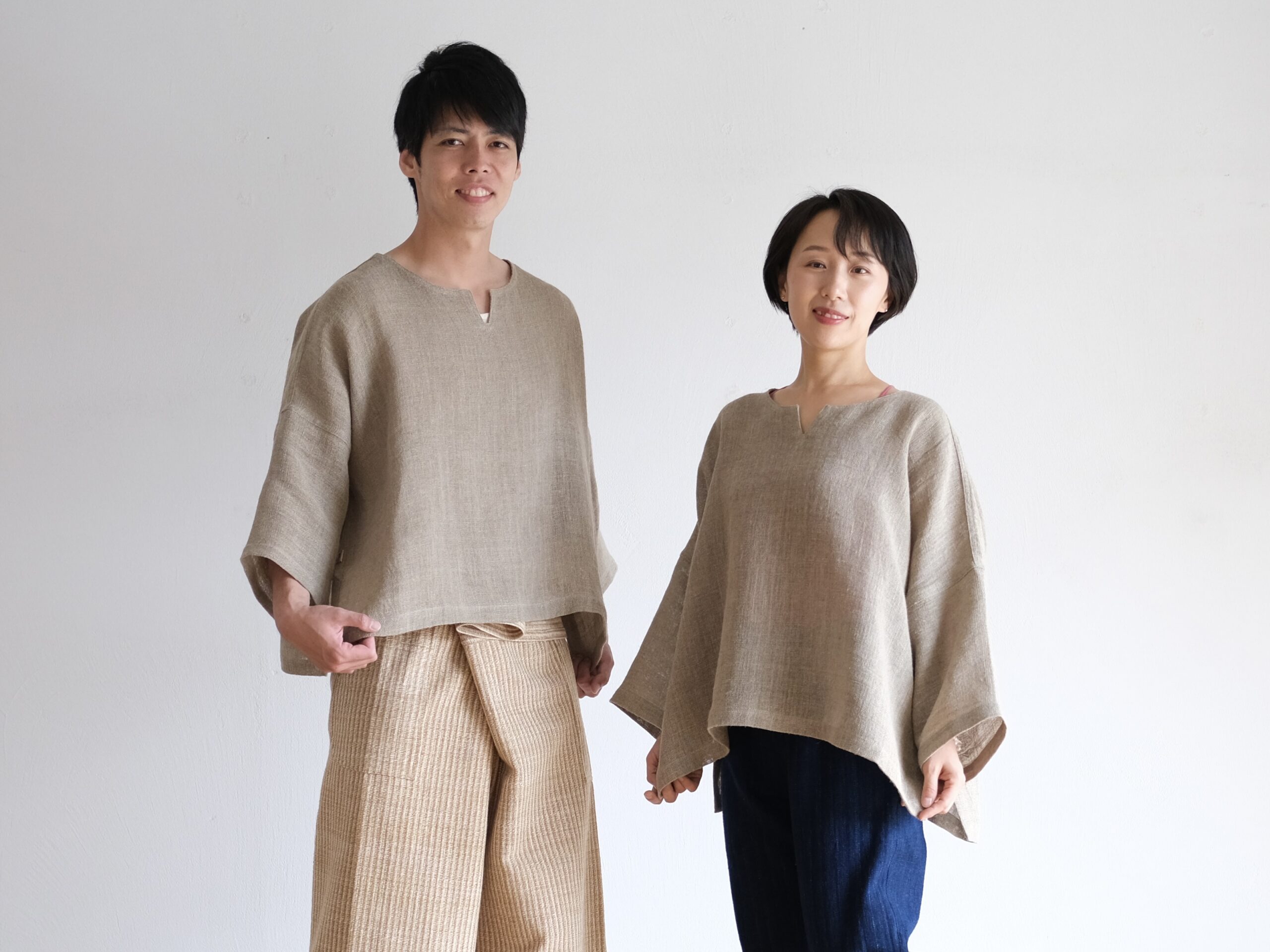 レディース【期間限定大幅値下げ中‼️】うさと　usaato cotton 七分袖　藍染